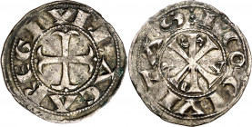Urraca (1109-1126). León. Dinero. (Imperatrix U1:2.1, mismo ejemplar) (AB. 13 var). Muy atractiva. Muy rara y más así. 1,20 g. EBC-.