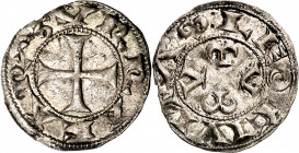 Urraca (1109-1126). León. Dinero. (M.M. U1:4.5, mismo ejemplar) (Imperatrix U1:4.5, mismo ejemplar) (AB. 15). Magnífica. Vellón muy rico. Ex Colección...