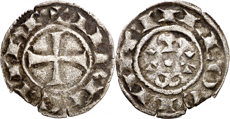 Urraca (1109-1126). León. Dinero. (Imperatrix U1:4 (50).1, mismo ejemplar). Leve...