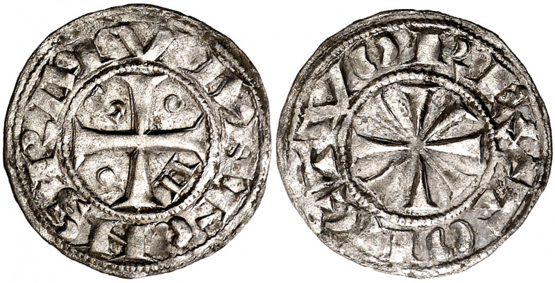 Alfonso VII (1126-1157). Toledo. Dinero. (M.M. A7:1.4, mismo ejemplar) (Imperatr...