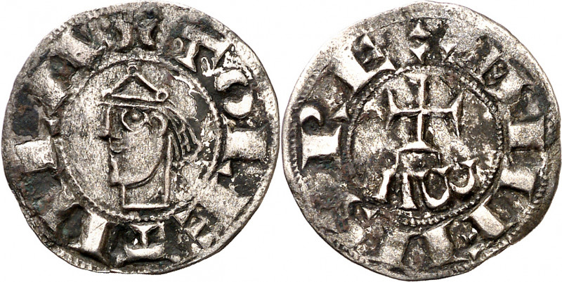 Alfonso VII (1126-1157). Toledo. Dinero. (M.M. A7:2.9) (Imperatrix A7:2.9, mismo...