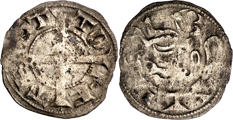 Alfonso VII (1126-1157). Toledo. Dinero. (Imperatrix A7:12.1(50), mismo ejemplar...
