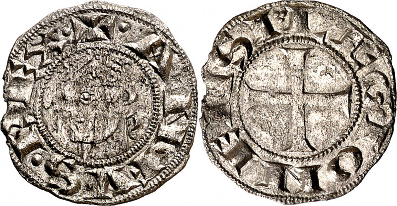 Alfonso VII (1126-1157). León. Dinero. (Imperatrix A7:17.3, mismo ejemplar) (AB....