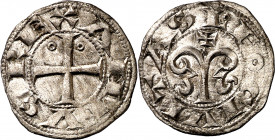 Alfonso VII (1126-1157). León. Dinero. (Imperatrix A7:18.11(50), mismo ejemplar) (AB. 45 var). Ligera limpieza. Vellón rico. Bella. Rarísima y más así...