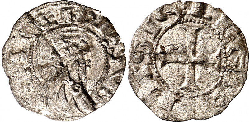 Alfonso VII (1126-1157). León. Dinero. (Imperatrix A7:20.2, mismo ejemplar) (AB....