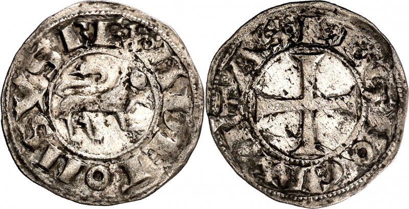 Alfonso VII (1126-1157). Taller indeterminado. Dinero. (M.M. A7:22.9) (Imperatri...