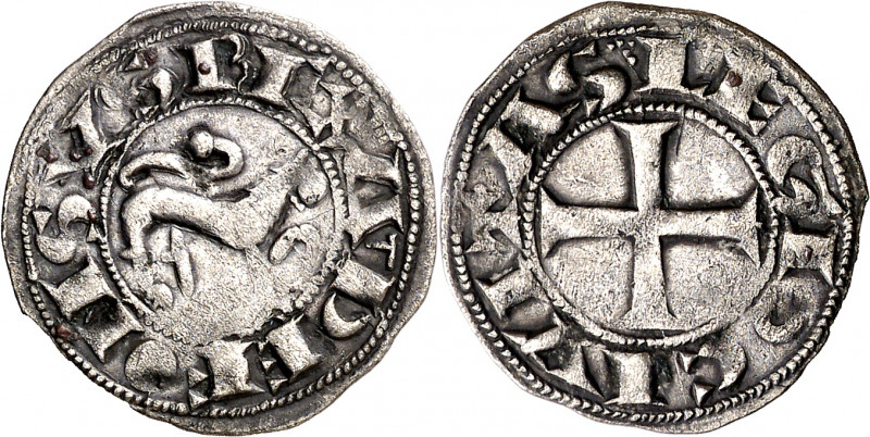 Alfonso VII (1126-1157). ¿Tuy?. Dinero. (M.M. A7:22.13, mismo ejemplar) (Imperat...