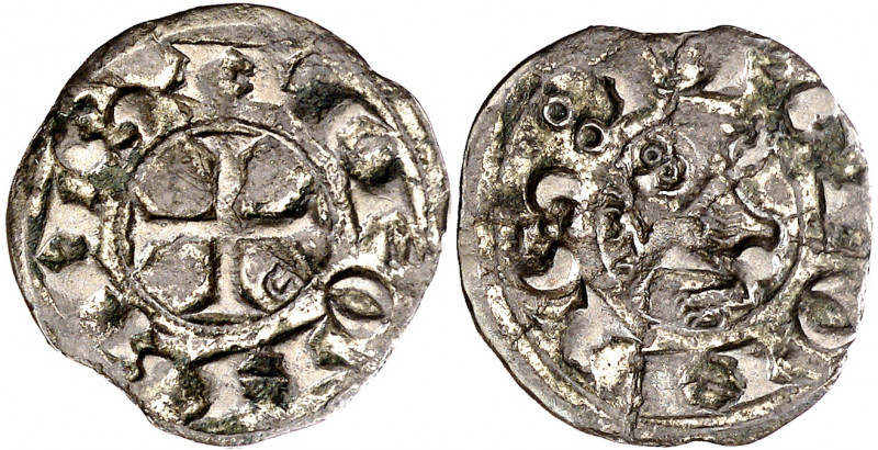 Alfonso VII (1126-1157). León. Dinero. (M.M. A7:31.1, mismo ejemplar) (Imperatri...