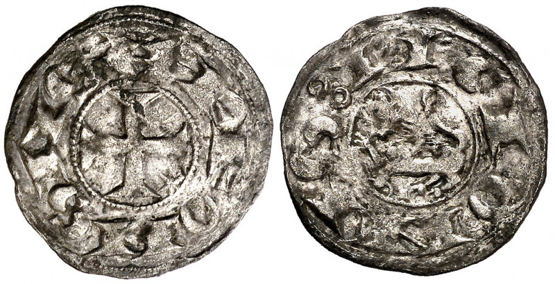 Alfonso VII (1126-1157). León. Dinero. (Imperatrix A7:31.2, mismo ejemplar) (AB....