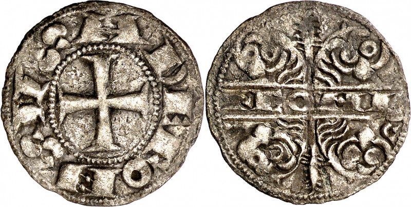 Alfonso VII (1126-1157). Zamora. Dinero. (M.M. A7:39.12, mismo ejemplar) (Impera...