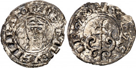 Alfonso VII (1126-1157). León. Dinero. (M.M. A7:43.3) (Imperatrix A7:43.3, mismo ejemplar) (AB. 71 var). Oxidaciones. Cospel algo faltado. Rara. 0,74 ...