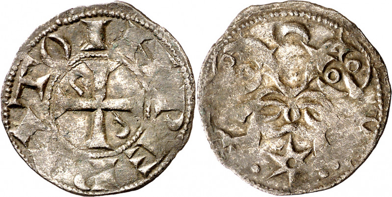 Alfonso VII (1126-1157). León. Dinero. (Imperatrix A7:45.2, mismo ejemplar) (AB....