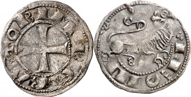 Alfonso VII (1126-1157). León. Dinero. (Imperatrix A7:52.23 (50), mismo ejemplar) (AB. falta). Pátina. Bella. Rara y más así. 1,03 g. EBC-.