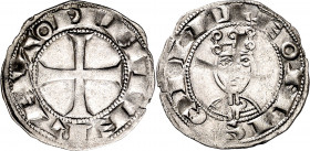 Alfonso VII (1126-1157). León. Dinero. (M.M. A7:54.1) (Imperatrix A7:51.1, mismo ejemplar) (AB. 75.2). Muy bella. Muy rara así. 0,87 g. EBC+.