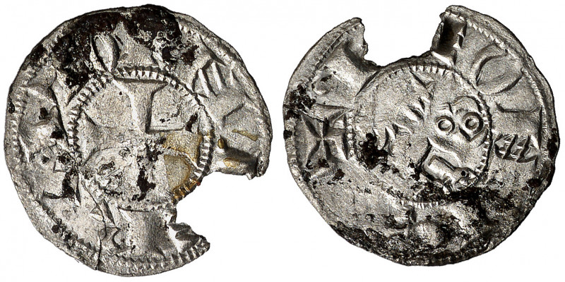 Alfonso VII (1126-1157). León. Dinero. (Imperatrix A7:63 (50).1, mismo ejemplar)...