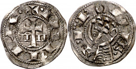 Alfonso VII (1126-1157). León. Dinero. (M.M. A7:62.5, mismo ejemplar) (Imperatrix A7:62.5, mismo ejemplar) (AB. 79.3, mismo ejemplar, mal descrita) (V...