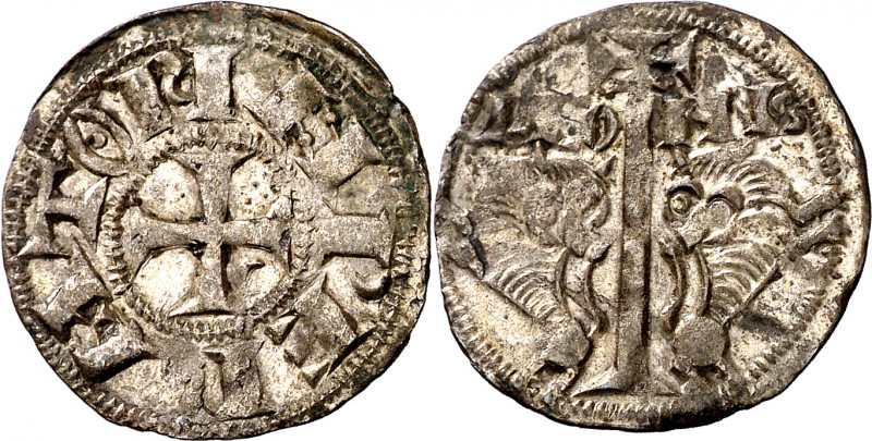 Alfonso VII (1126-1157). León. Dinero. (M.M. A7:64.1, mismo ejemplar) (Imperatri...