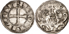Alfonso VII (1126-1157). León. Dinero. (M.M. A7:66.2, mismo ejemplar) (Imperatrix A7:66.2, mismo ejemplar) (AB. 72.1). Muy bella. Parte de brillo orig...
