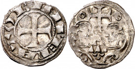 Alfonso VII (1126-1157). León. Dinero. (M.M. A7:66.10, mismo ejemplar) (Imperatrix A7:66.10, mismo ejemplar) (AB. 72, mismo ejemplar) (V.Q. 5290a, mis...