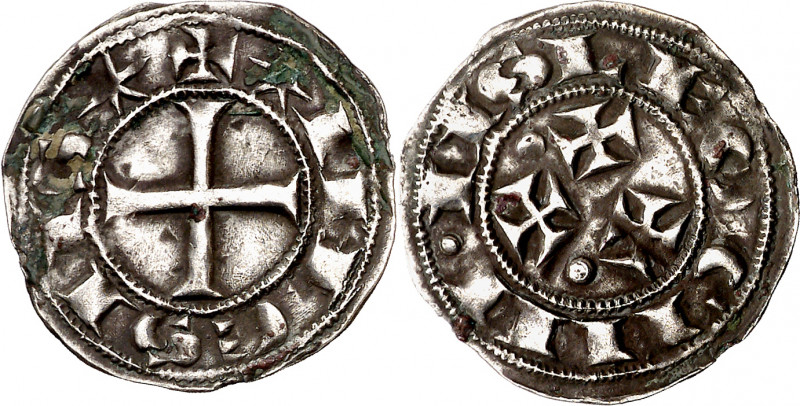 Alfonso VII (1126-1157). Abadía de Sahagún. Dinero episcopal. (M.M. A7:76.17) (I...
