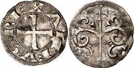 Alfonso VII (1126-1157). ¿Segovia?. Dinero. (M.M. A7:96.1, mismo ejemplar) (Imperatrix A7:96.1, mismo ejemplar) (AB. 19, como Alfonso I de Aragón) (V....