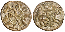 Fernando II (1157-1188). Soria. Dinero. (Imperatrix F2:8.18, mismo ejemplar) (AB. 170, como Alfonso VIII y ceca Segovia). Bella. Muy rara así. 0,84 g....