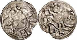 Fernando II (1157-1188). ¿Toledo?. Dinero. (M.M. F2:8.23, mismo ejemplar) (Imperatrix F2:8.23 (50), mismo ejemplar) (AB. falta). Cospel levemente falt...
