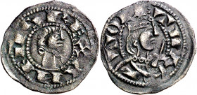 Fernando II (1157-1188). Toledo. Meaja. (M.M. F2:14.1) (Imperatrix F2:14.1, mismo ejemplar) (AB. 155, como Alfonso VIII). Pátina oscura. Atractiva. Ra...