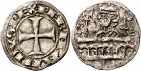 Fernando II (1157-1188). Salamanca. Dinero. (M.M. F2:20.1, mismo ejemplar) (Imperatrix F2:20.1, mismo ejemplar) (AB. 108). Leves sombras. Atractiva. E...