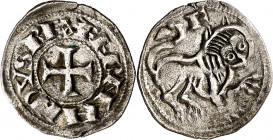 Fernando II (1157-1188). ¿Feria?. Meaja. (Imperatrix F2:26.4, mismo ejemplar) (AB. 102 var). Extraordinaria. Rarísima. Única conocida. 0,49 g. EBC-....