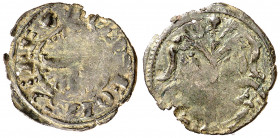 Alfonso IX (1188-1230). Santiago de Compostela. Dinero. (M.M. A9:1.5) (Imperatrix A9:1.5, mismo ejemplar) (AB. 140 var) (Orol. 1 var). Pequeñas perfor...