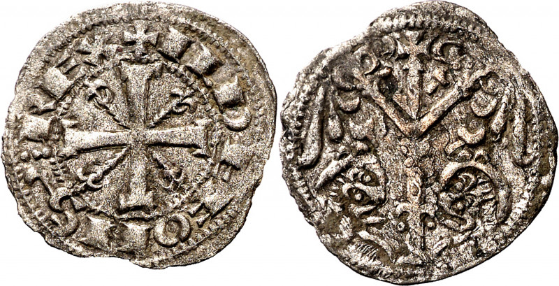 Alfonso IX (1188-1230). Taller indeterminado Dinero. (M.M. A9:1.17) (Imperatrix ...