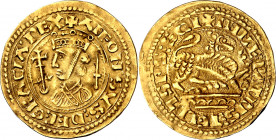 Alfonso IX (1188-1230). Salamanca. Morabetino. (M.M. A9:4.1) (Imperatrix A9:4.1 (50), mismo ejemplar) (AB. 112). Bella. Ex Numismática Genevensis 03/1...