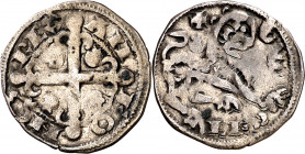 Alfonso IX (1188-1230). Extremadura Leonesa (posiblemente Salamanca) o Mérida. Dinero. (M.M. A9:5.9) (Imperatrix A9:5.9, mismo ejemplar) (AB. 124). Es...