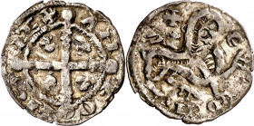 Alfonso IX (1188-1230). Extremadura Leonesa (posiblemente Salamanca) o Mérida. Dinero. (M.M. A9:5.10) (Imperatrix A9:5.10, mismo ejemplar) (AB. 126) (...