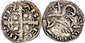 Alfonso IX (1188-1230). Taller indeterminado. Dinero. (M.M. A9:5.36) (Imperatrix A9:5.36, mismo ejemplar) (AB. 134) (Orol. 26). Leve grieta. Buen ejem...