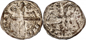 Alfonso IX (1188-1230). Taller indeterminado. Dinero. (M.M. A9:5.37) (AB. 121.1) (Orol. 23). 0,68 g. BC+/MBC-.