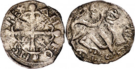 Alfonso IX (1188-1230). Taller indeterminado. Meaja. (M.M. A9:6.9) (Imperatrix A9:6.9, mismo ejemplar) (AB. 137) (Orol 36). Atractiva. Rara. 0,38 g. M...