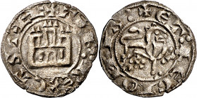 Alfonso X (1252-1284). ¿Burgos?. Dinero prieto. (M.M. A10:2.1) (Imperatrix A10:2.1, mismo ejemplar) (AB. 276, como maravedí prieto). Atractiva. Escasa...