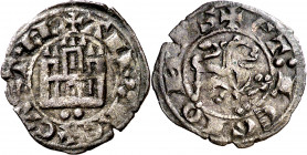 Alfonso X (1252-1284). Taller indeterminado. Dinero prieto. (Imperatrix A10:2.4, mismo ejemplar) (AB. 278, como maravedí prieto). Muy rara. 0,79 g. MB...