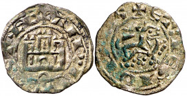 Alfonso X (1252-1284). Taller indeterminado. Dinero prieto. (M.M. A10:2.5) (AB. 277.1, como maravedí prieto). 0,72 g. MBC-.