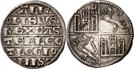 Alfonso X (1252-1284). Burgos. Dinero de plata. (M.M. A10:3.4, mismo ejemplar) (Imperatrix A10:3.4, mismo ejemplar) (AB. 223, como cuarto de maravedí)...