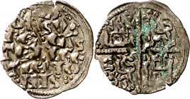 Alfonso X (1252-1284). ¿Toledo?. Dinero de las 6 líneas. (M.M. A10:4.12) (AB. falta). Leves incrustaciones. 0,48 g. MBC+.