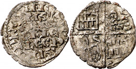Alfonso X (1252-1284). ¿Sevilla?. Dinero de las 6 líneas. (M.M. A10:4.22) (Imperatrix A10:4.22, mismo ejemplar) (AB. falta). 0,60 g. MBC-/MBC.