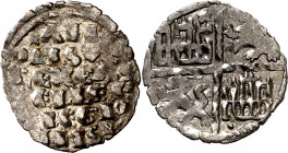 Alfonso X (1252-1284). Taller de la Corte o Marca del Rey. Dinero de las 6 líneas. (M.M. A10:4.53) (Imperatrix A10:4.53, mismo ejemplar) (AB. falta). ...