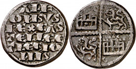 Alfonso X (1252-1284). Taller indeterminado. Dineral o ponderal. (M.M. pág. 152, A10:4.67, mismo ejemplar) (Imperatrix dineral o ponderal de A10:4.67,...