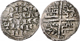 Alfonso X (1252-1284). Taller indeterminado. Dinero de las 6 líneas. (M.M. A10:4.67) (Imperatrix A10:4.67, mismo ejemplar) (AB. 245). 0,78 g. MBC-.