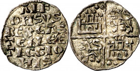 Alfonso X (1252-1284). Taller indeterminado. Dinero de las 6 líneas. (Imperatrix A10:4.77, mismo ejemplar) (AB. falta). Letras S en posición normal. A...