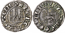 Alfonso X (1252-1284). Burgos. Dinero prieto. (Imperatrix A10:6.1, mismo ejemplar) (AB. 248, como pepión). Pátina. Bella. Escasa así. 1,01 g. EBC.