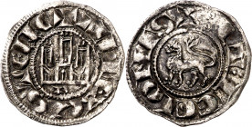 Alfonso X (1252-1284). Burgos. Dinero prieto. (M.M. A10:6.4) (Imperatrix A10:6.4, mismo ejemplar) (AB. 248, como pepión). Atractiva. 1,01 g. EBC-.